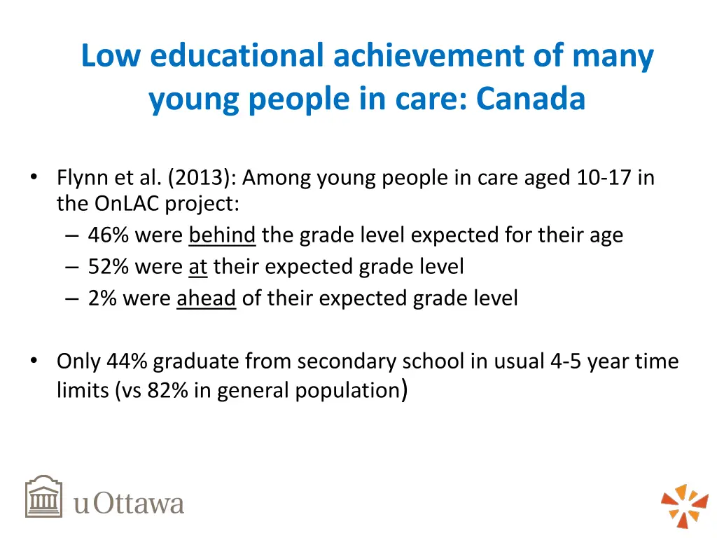 low educational achievement of many young people 2