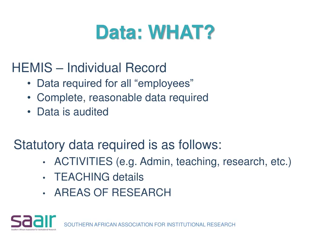 data what