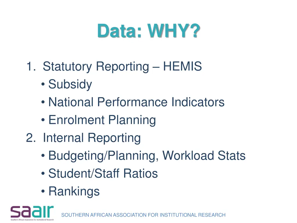 data why