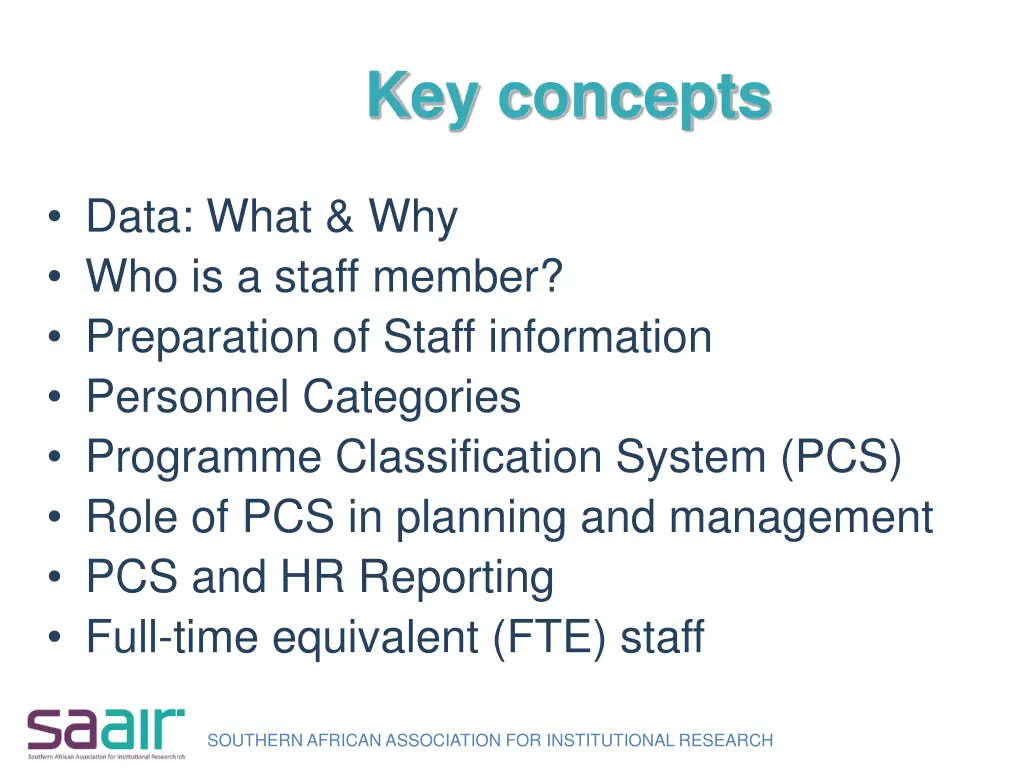 key concepts