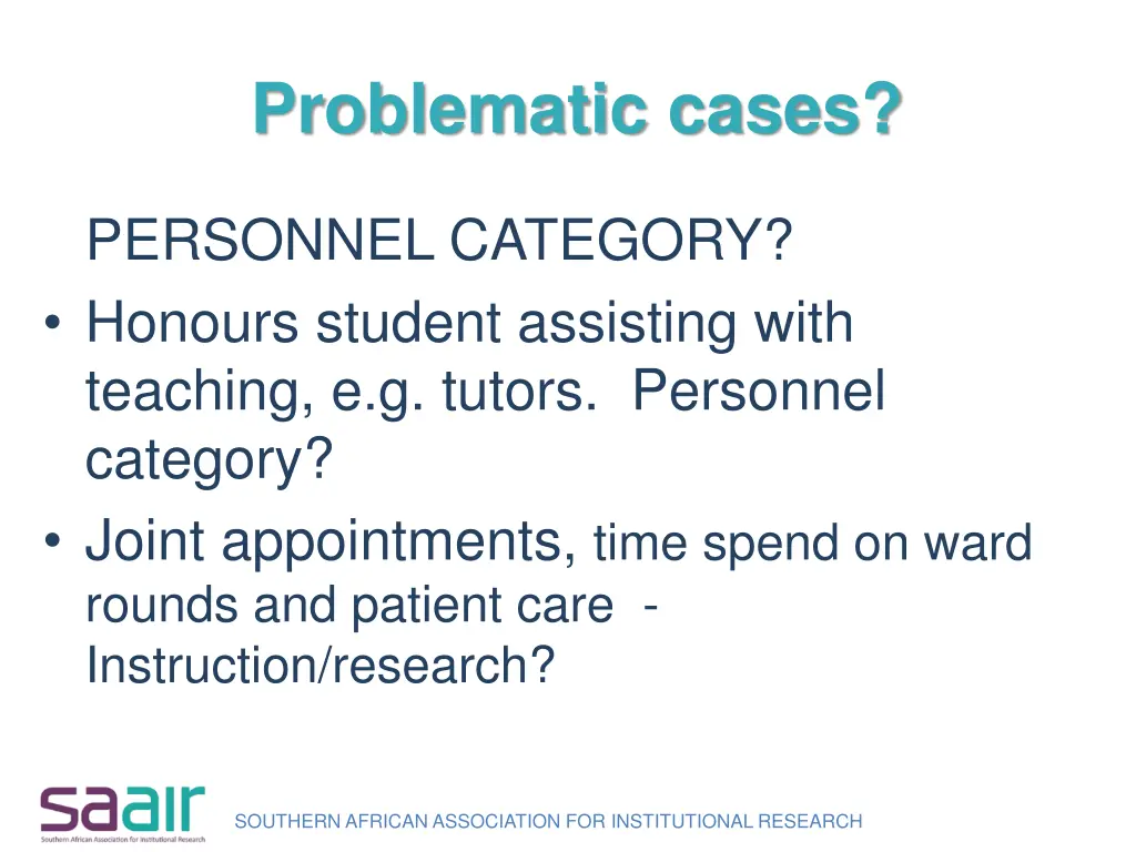 problematic cases