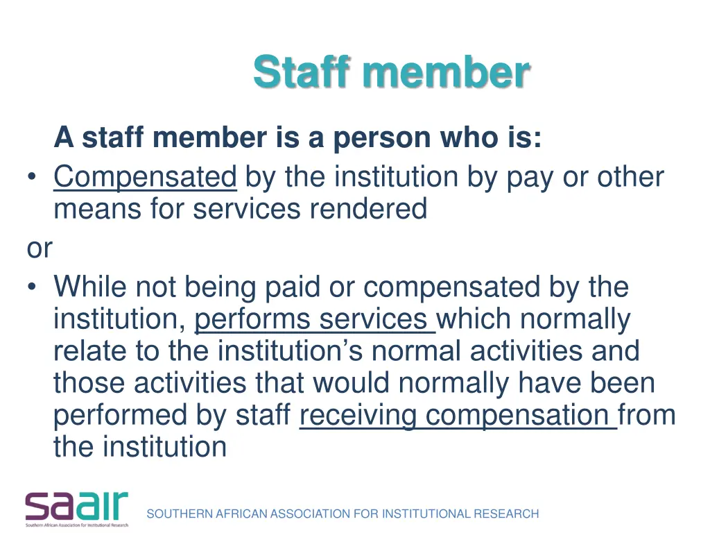 staff member
