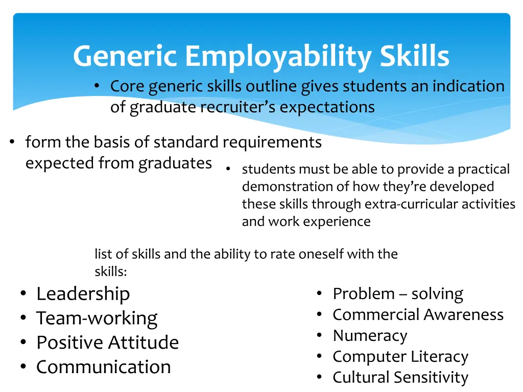 generic employability skills core generic skills