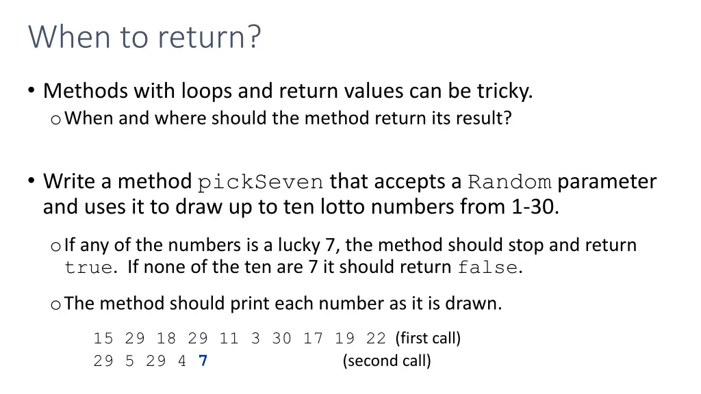 when to return