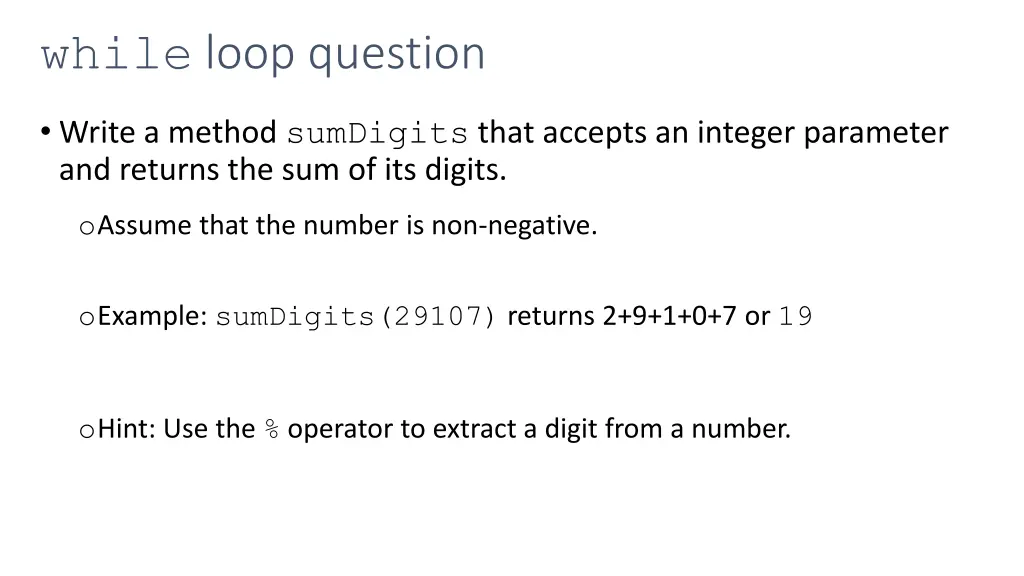 while loop question