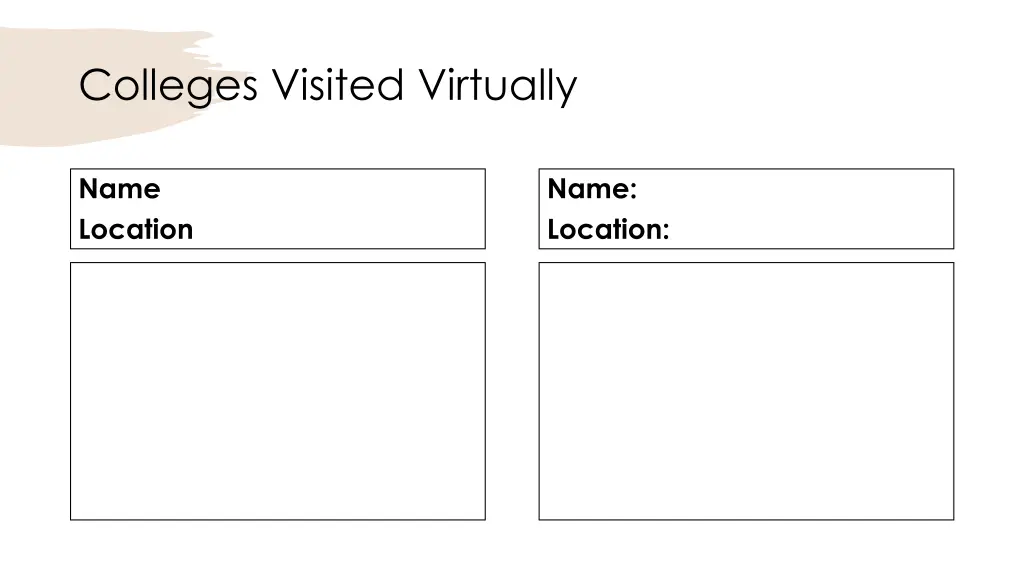 colleges visited virtually