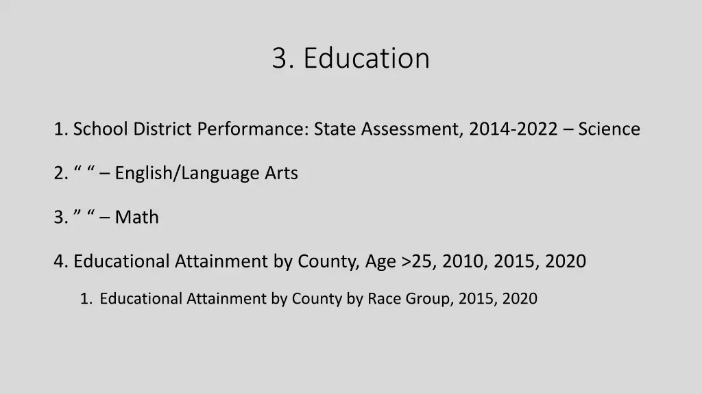 3 education