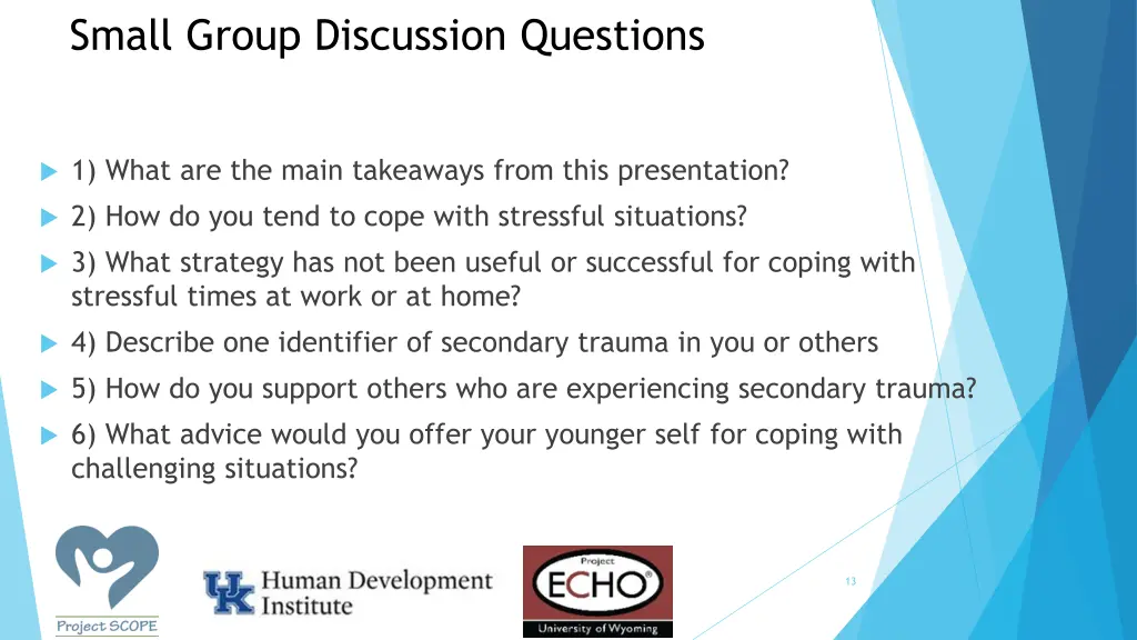 small group discussion questions