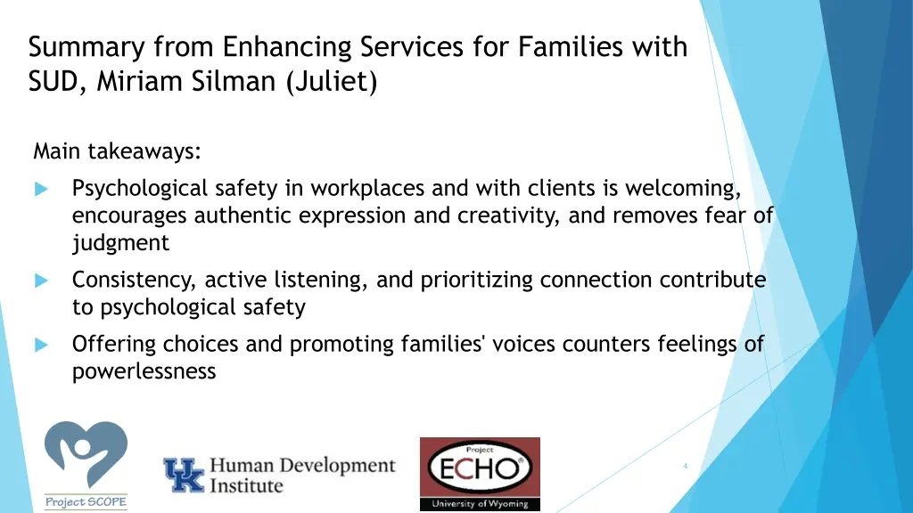 summary from enhancing services for families with