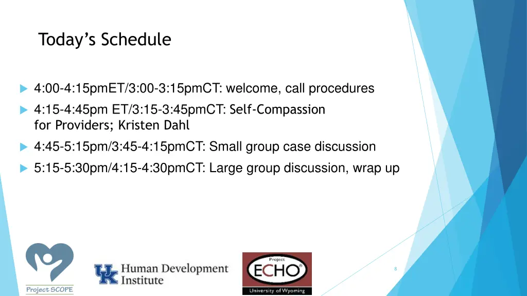 today s schedule