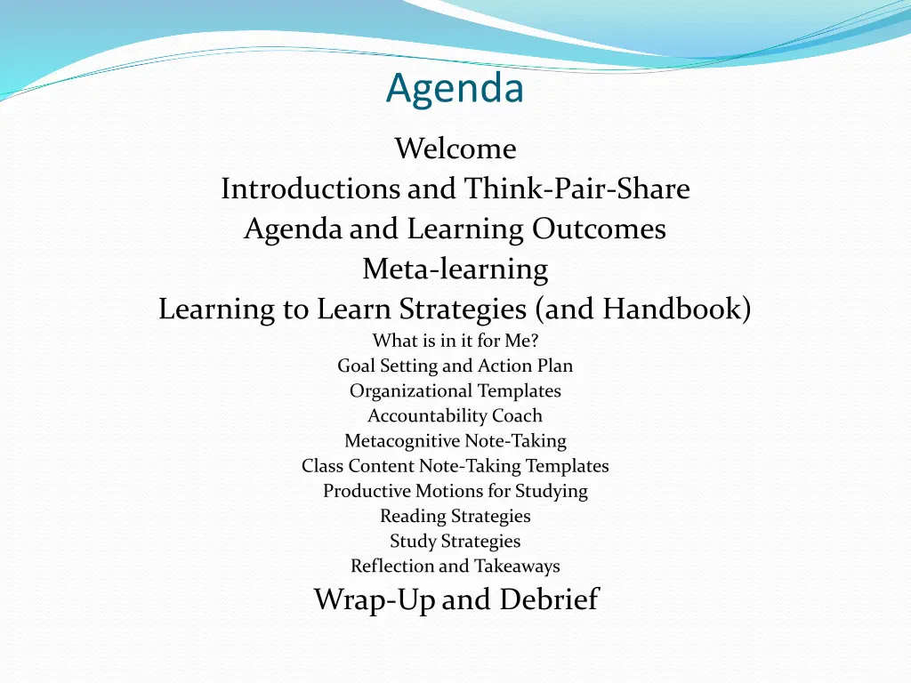 agenda