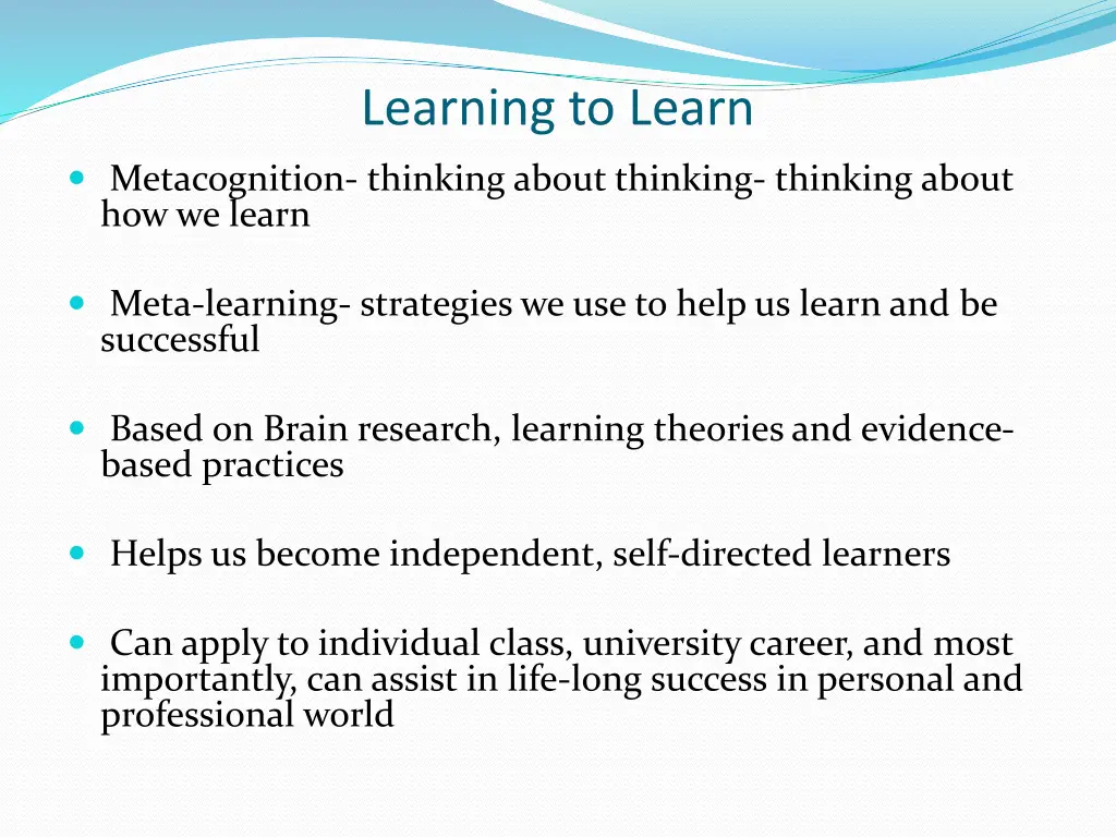 learning to learn