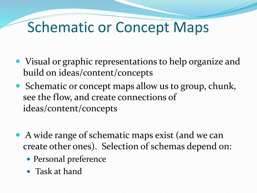 schematic or concept maps