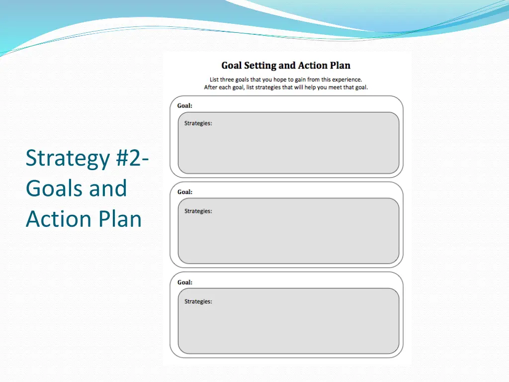 strategy 2 goals and action plan