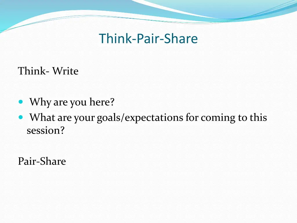 think pair share