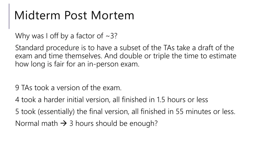 midterm post mortem 1