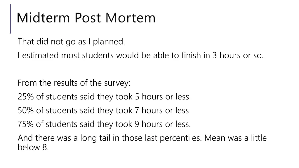 midterm post mortem
