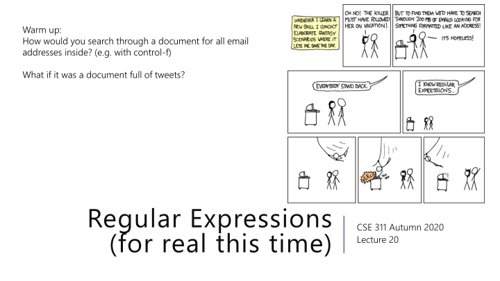 warm up how would you search through a document