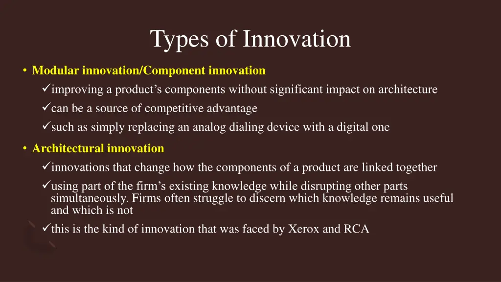types of innovation 1