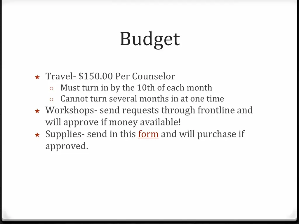 budget