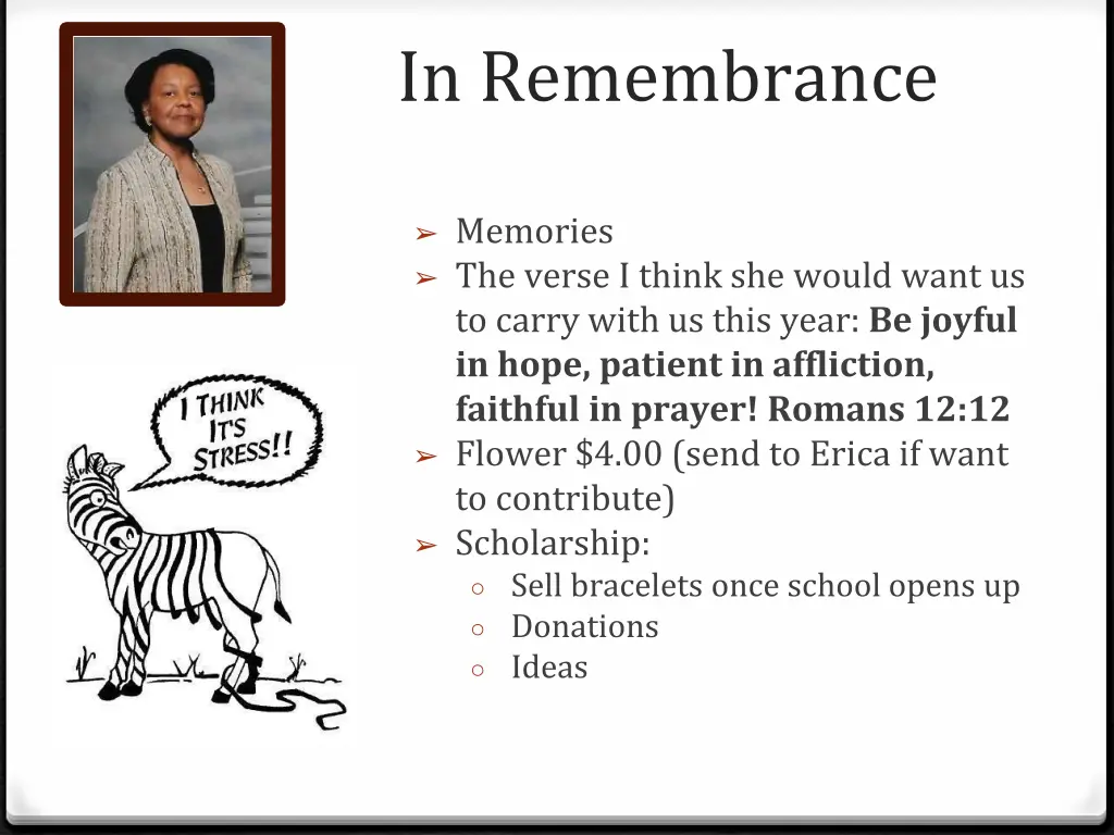 in remembrance