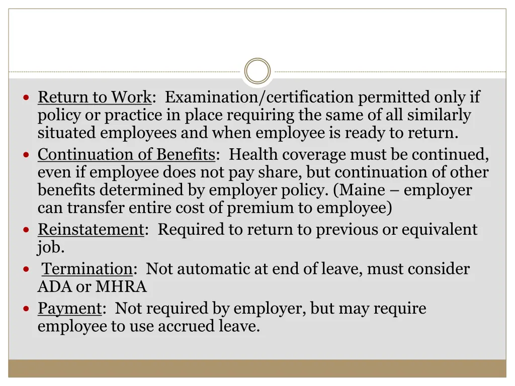 return to work examination certification