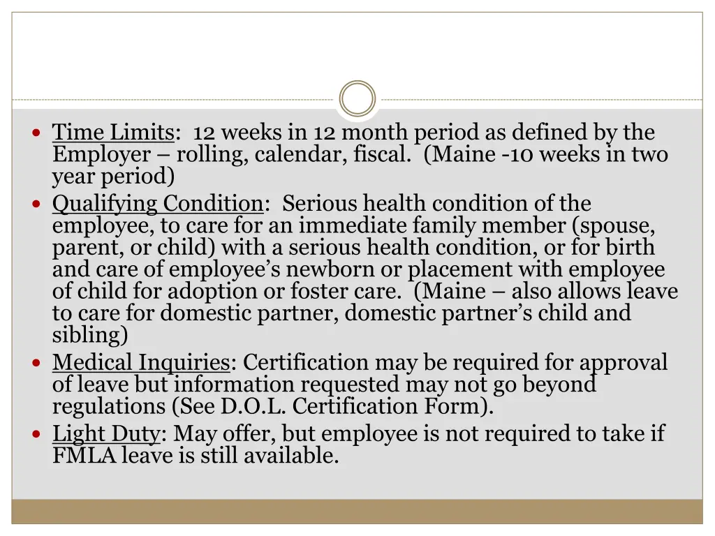 time limits 12 weeks in 12 month period