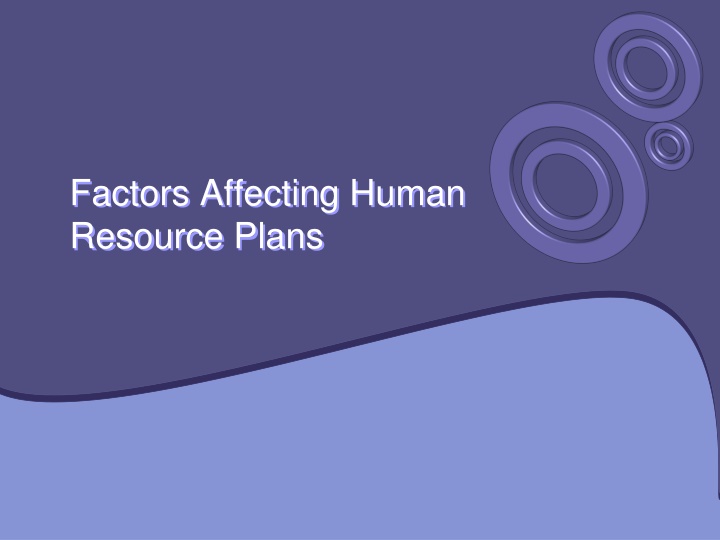 factors affecting human resource plans
