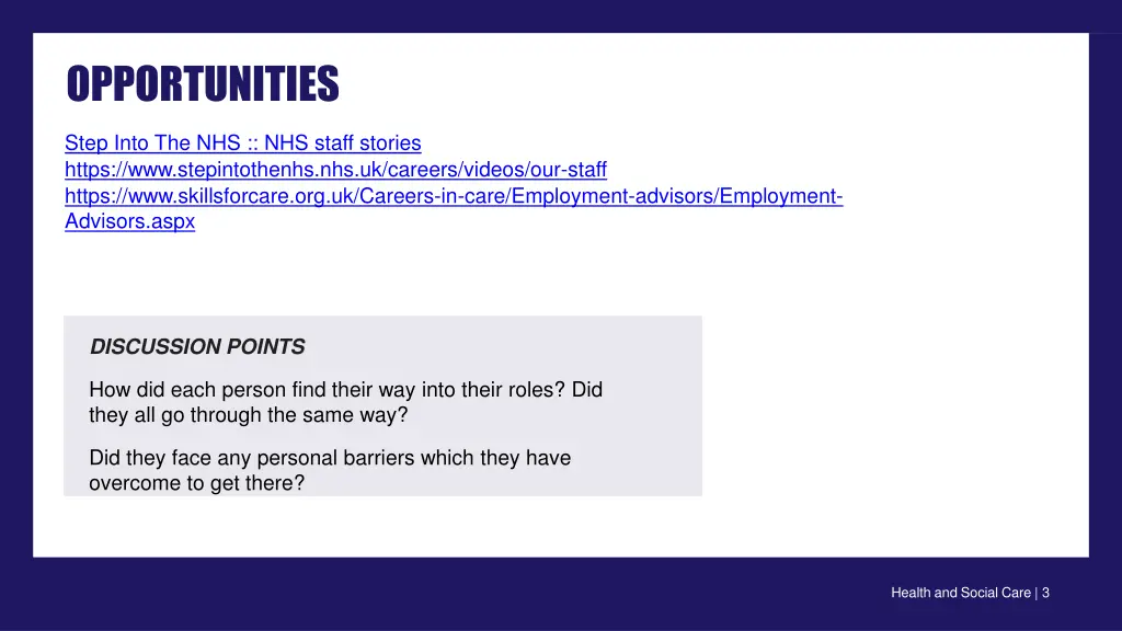 opportunities