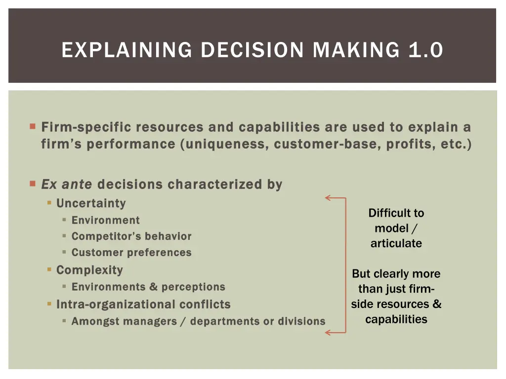 explaining decision making 1 0