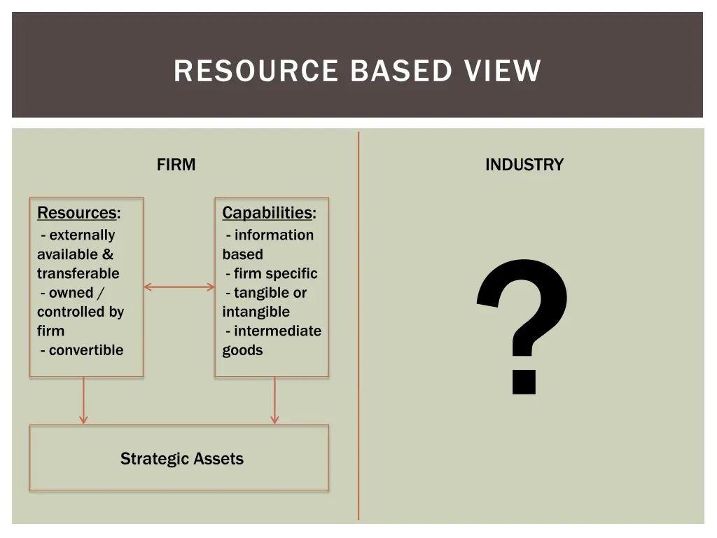 resource based view