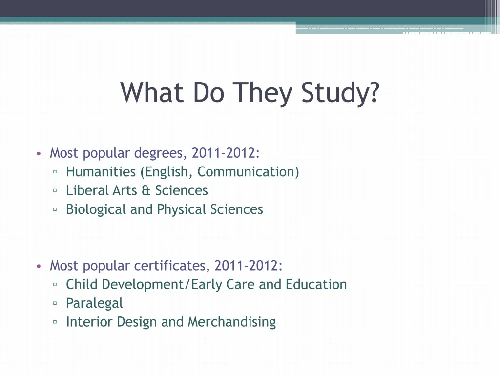 what do they study