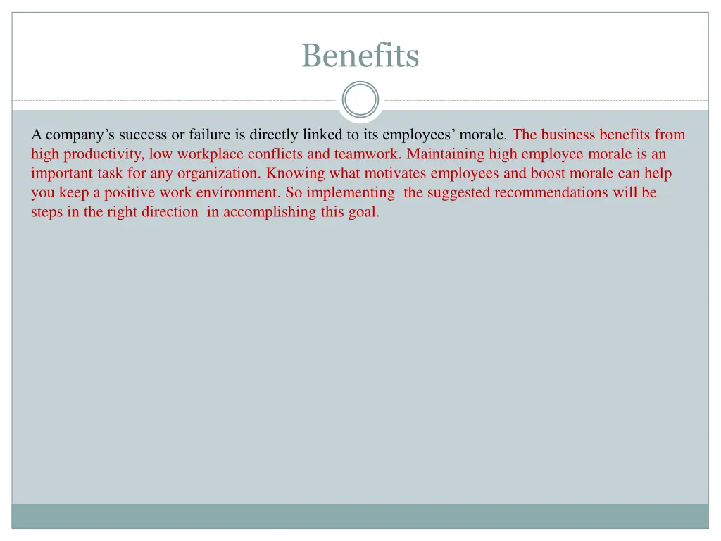 benefits