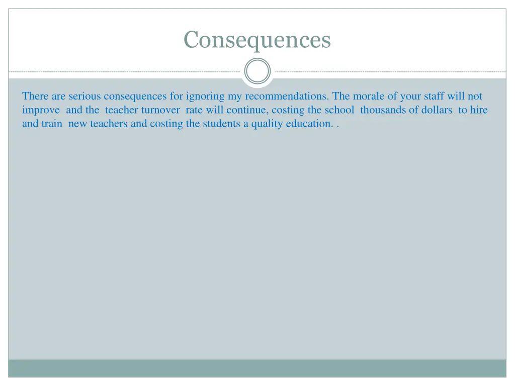 consequences