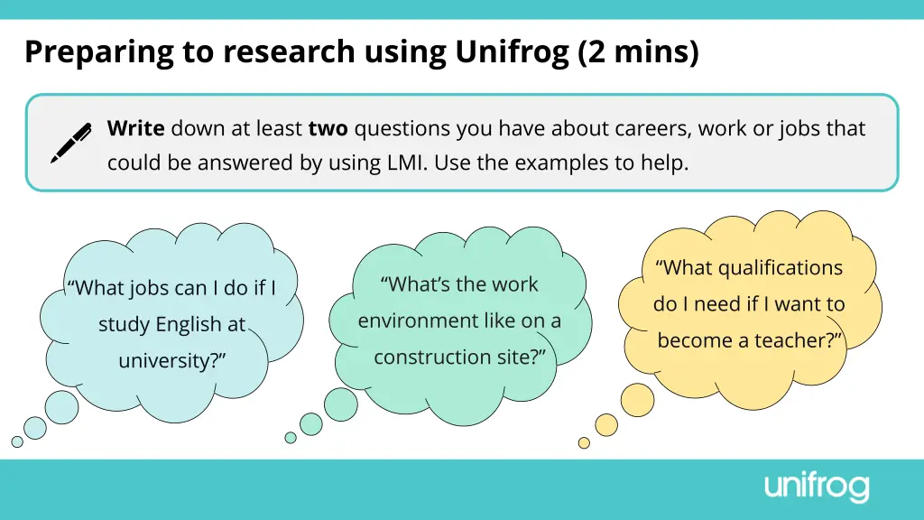 preparing to research using unifrog 2 mins