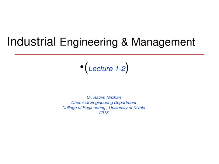 industrial engineering management