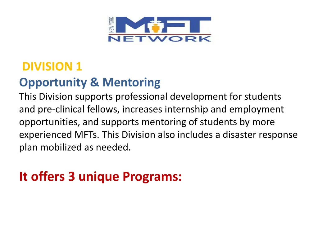 division 1 opportunity mentoring this division