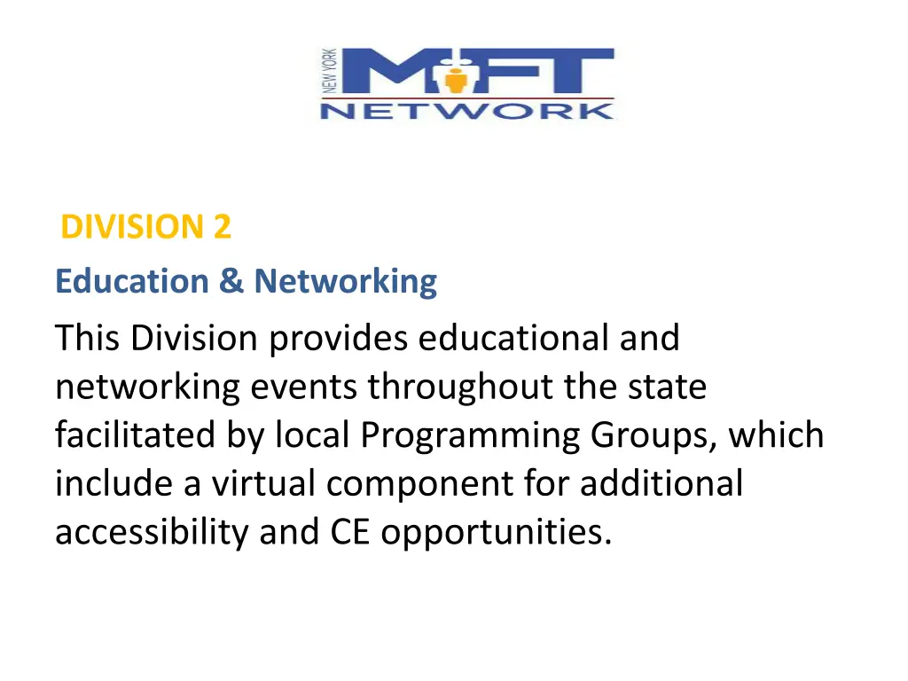 division 2 education networking this division
