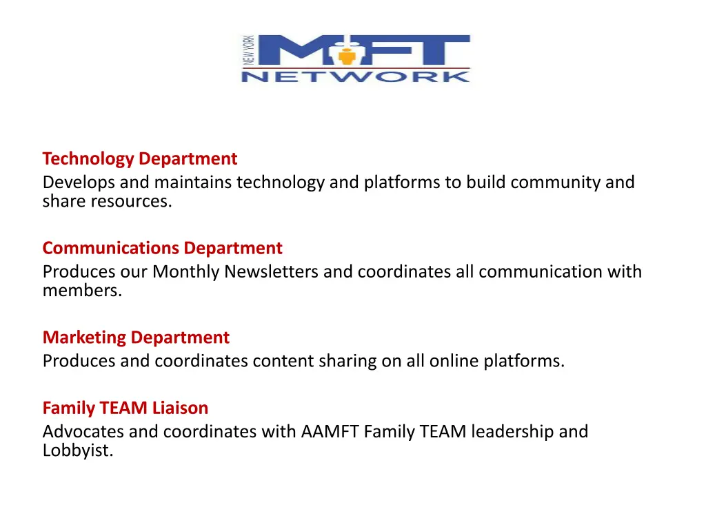 technology department develops and maintains