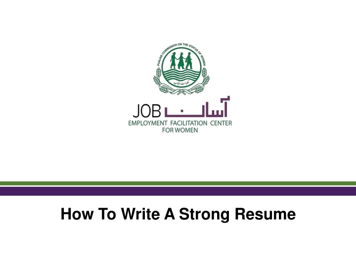 how to write a strong resume