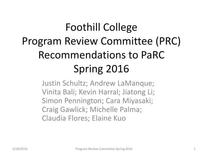 foothill college