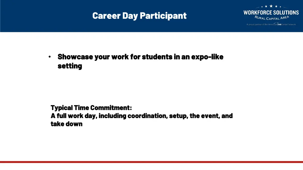 career day participant