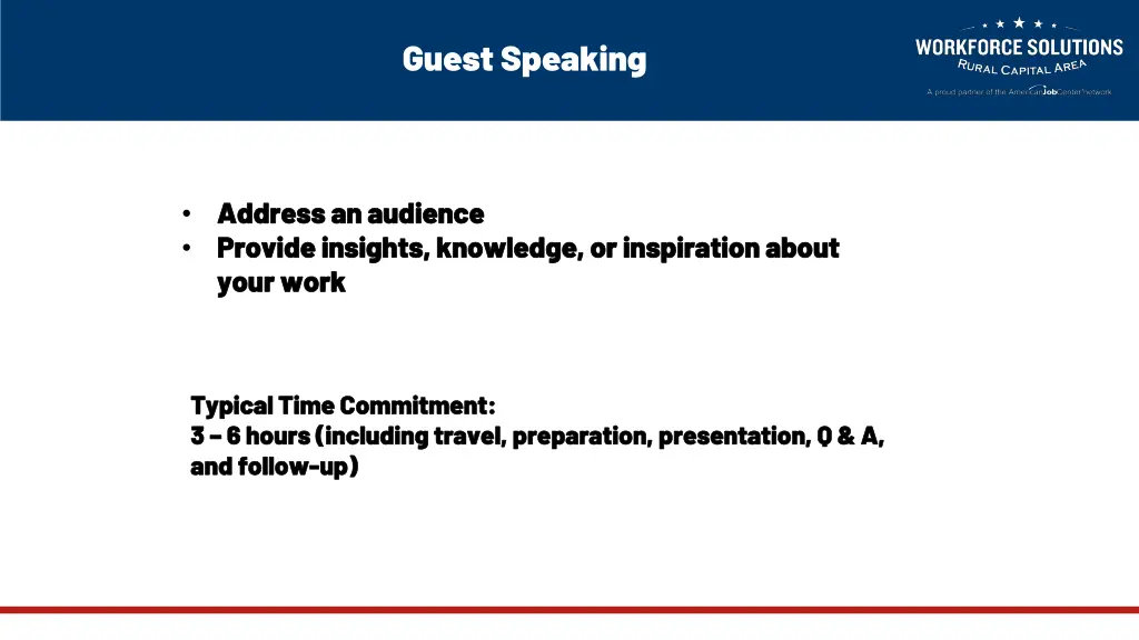 guest speaking