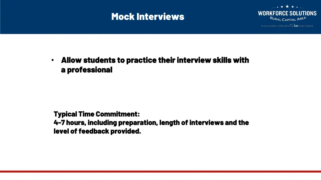 mock interviews