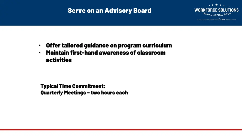 serve on an advisory board
