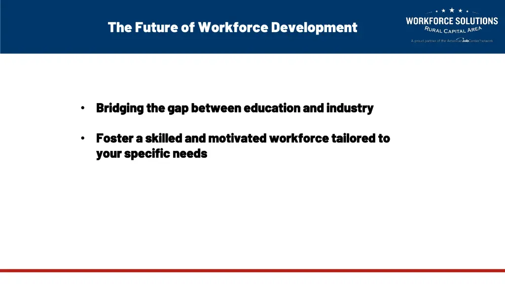 the future of workforce development