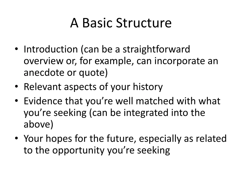 a basic structure