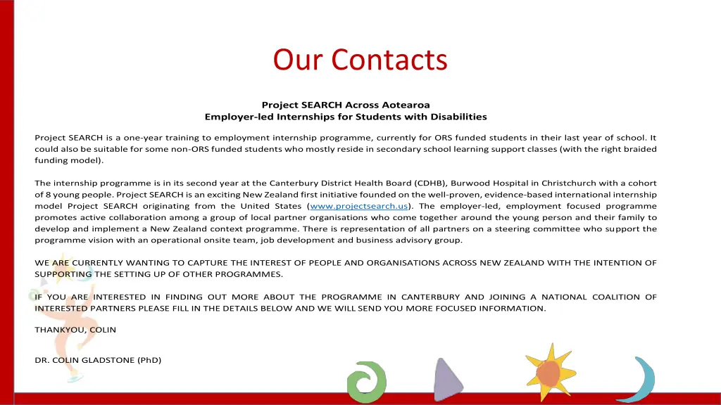 our contacts