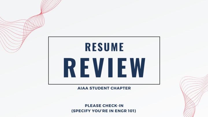 aiaa resume review