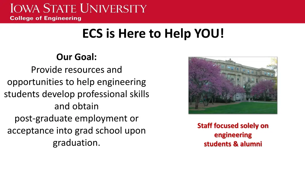ecs is here to help you